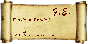 Futás Ernő névjegykártya