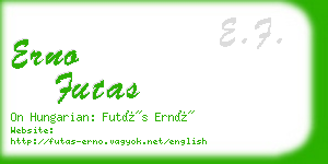 erno futas business card